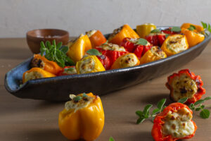 Stuffed Mini Bell Peppers with Herbed Ricotta